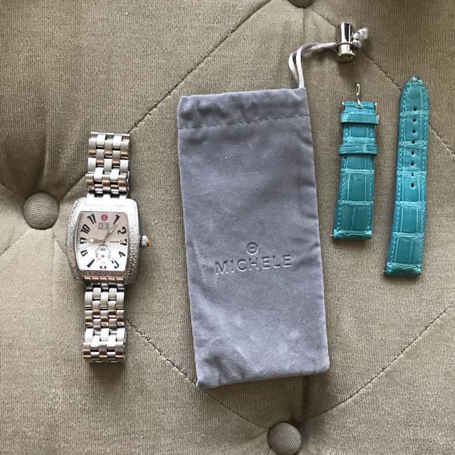 Michele Silver/ Stainless Steal Urban Diamond Watch