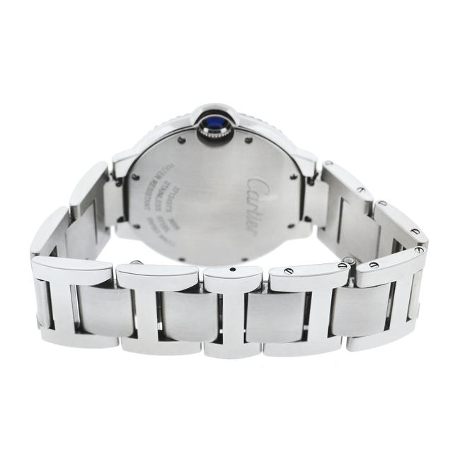 Cartier Silver 3005 Ballon Bleu Stainless Steel Diamond Bezel Watch