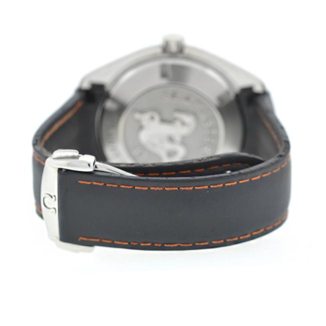 Omega Black Seamaster Planet Ocean Orange Bezel Mens Watch