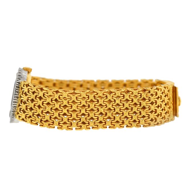 Patek Philippe Yellow Ellipse 4178 18k Gold Diamond Manual Wind Watch