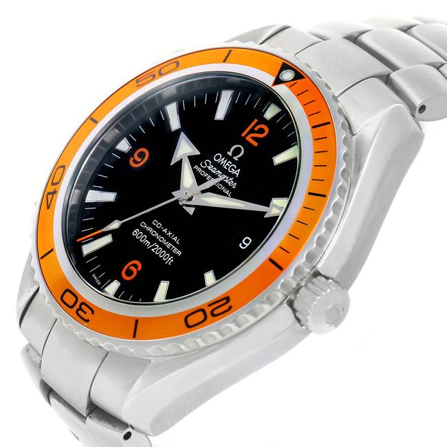 Omega Black Seamaster Planet Ocean Orange Bezel 2209.50.00 Watch
