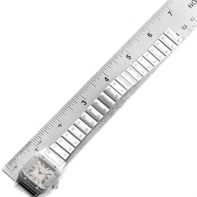 Cartier Silver Santos Galbee Small Steel Dial Quartz W20056d6 Watch