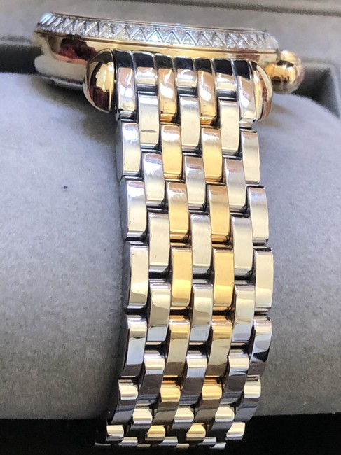 Michele Gold/Silver Csx-36 Diamond Mother-of-pearl Dial Watch