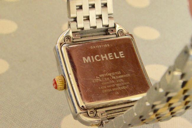 Michele Silver White Mother Of Pearl with Diamonds Milou Watch