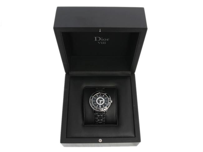 Dior Black Ceramic & Stainless Steel Diamond Viii 38mm Watch