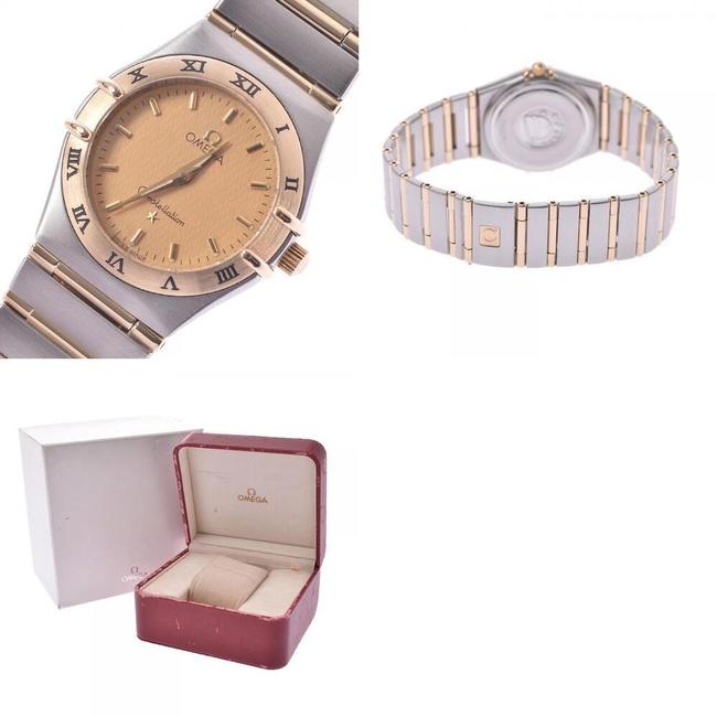 Omega Champagne 18k Yellow Gold and Stainless Steel Constellation 1272.1 Quartz Womens Wristwatch 22 Mm Watch