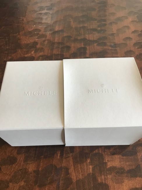 Michele Stainless Diamond Deco Watch