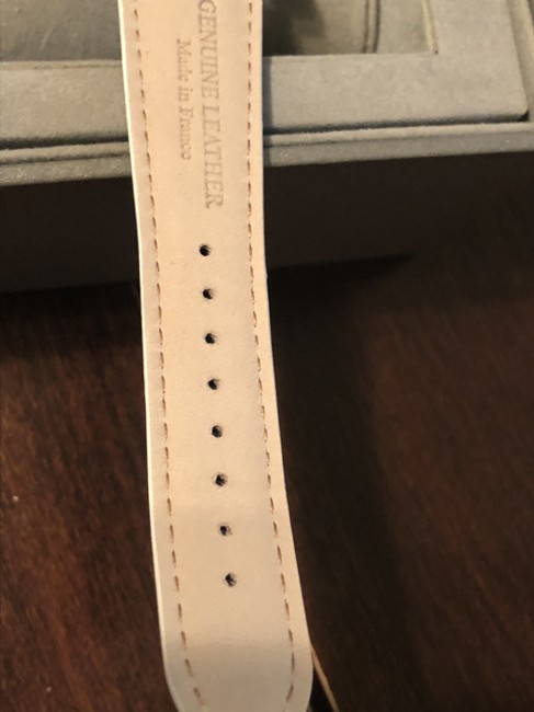 Michele Black/White Sport Sail Dial Leather Strap Watch