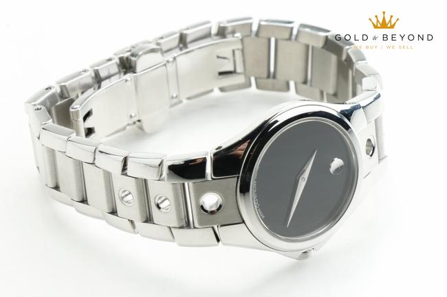 Movado Black/Steel 25mm Valeto Museum Ladies 84 G4 1843 Watch