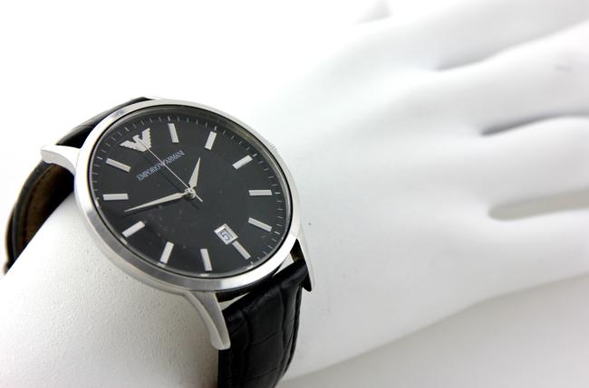 Emporio Armani Mens Classic Black Dial 43mm Watch