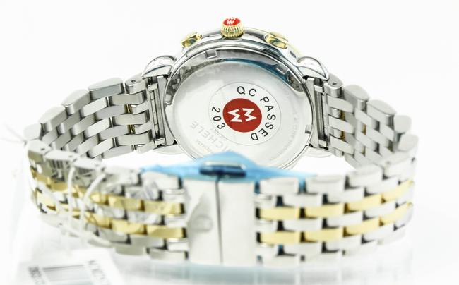 Michele Two Tone / Stainless Steel/ Gold Plated Condition Sidney Diamonds Chronograph Ladies Watch