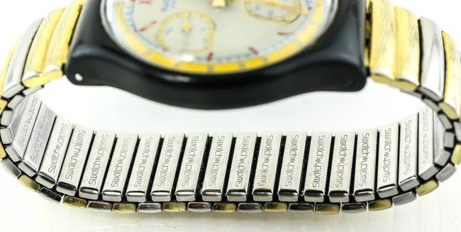 Swatch Two Tone Collectible Vintage Chronograph Unisex Watch