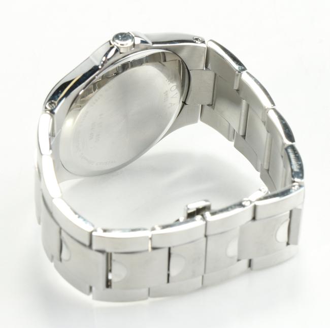 Movado Silver Luno Diamond Bezel Watch