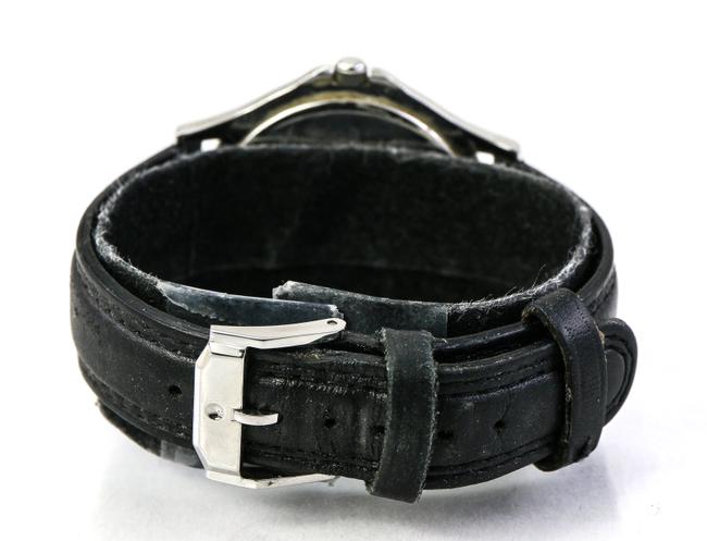 Movado Stainless Steel Museum Black Leather Watch