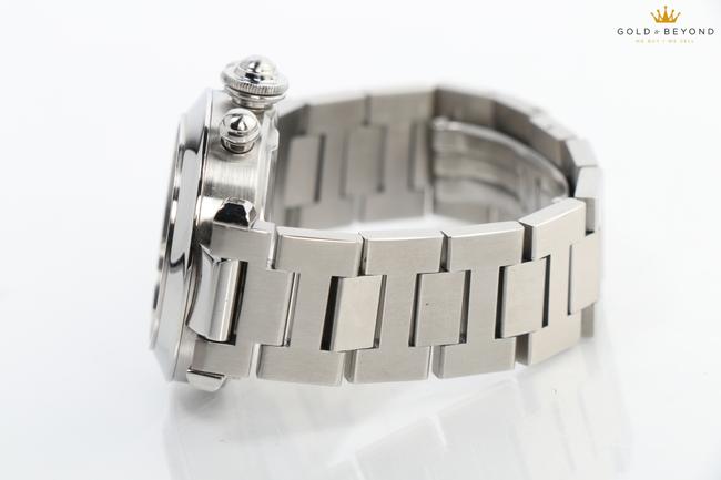 Cartier Silver/ Stainless Steel Pasha Chronograph 2412 Watch