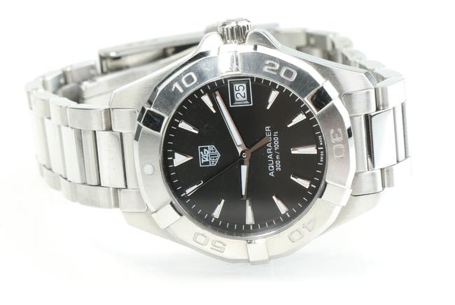 TAG Heuer Silver/Black Stainless Aquaracer Wristwatch Watch
