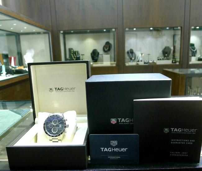 TAG Heuer Navy Carrera Calibre 1887 Chrono Steel 44mm Car2a11-4 Watch