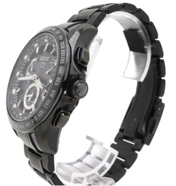 Seiko Solar Astron Gps Radio Wave Black Dial Ceramic Titanium Mens 8x53-0ab0 Sbxb049 Watch