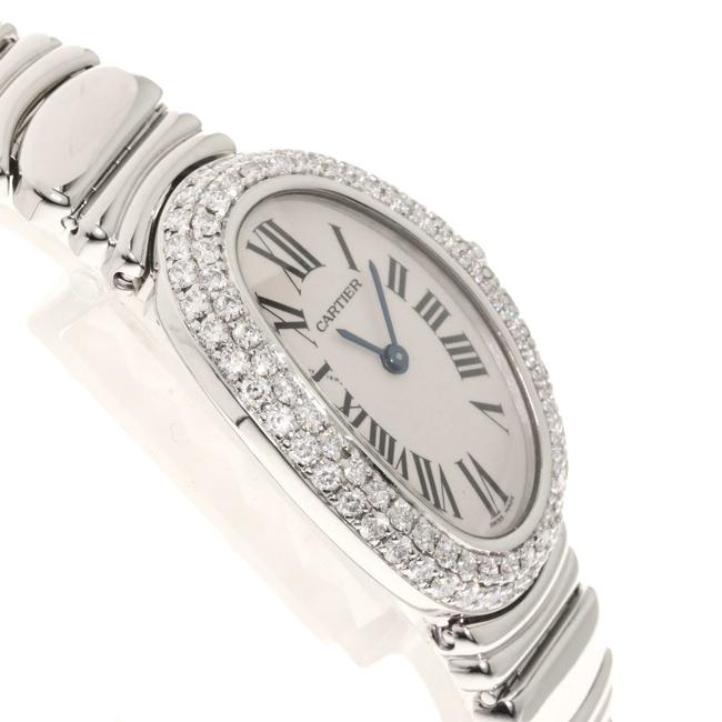 Cartier Beniwar Sm Bezel Double Diamond K18 White Gold K18wg Ladies Watch
