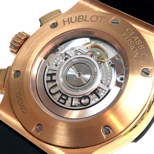 Hublot Classic Fusion Chrono Mens Yellow K18 Pink Gold Rubber 521 / Ox 9010 Lr 1704 Watch