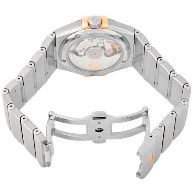 Omega Constellation Co-axial Stainless Steel K18rg Mens Winding Back Scale Silver Dial 123.20.35.20.02.003 Watch