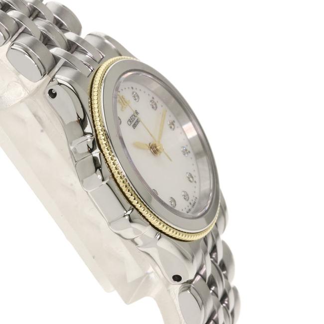 Seiko Gsas978 4j81-0b20 Credor 11p Diamond Stainless Steel Ladies Watch