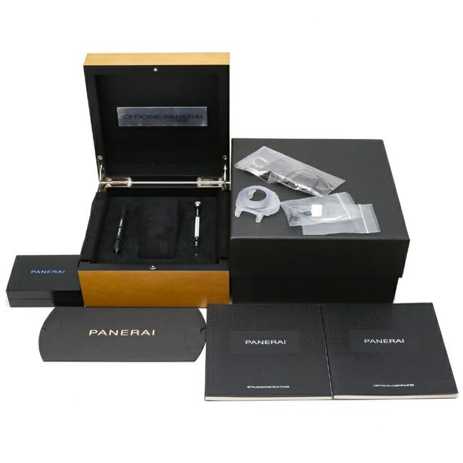 Panerai Officine Luminor Marina 1950 3 Days Achaio Mens Pam01392 Stainless Steel Black Arabian Dial Watch
