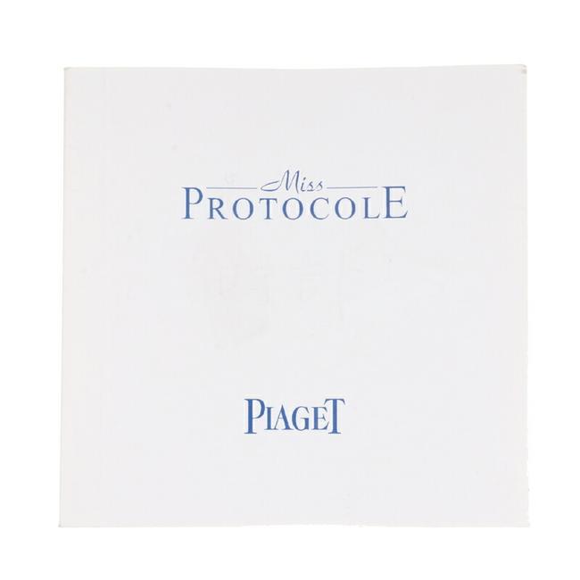 Piaget Miss Protocol Diamond Ladies 5222 750 Yellow Gold White Shell Arabian Dial Watch