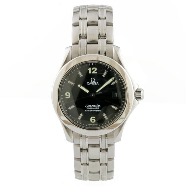 Omega Seamasitter Silver Black Mens Stainless Steel Watch
