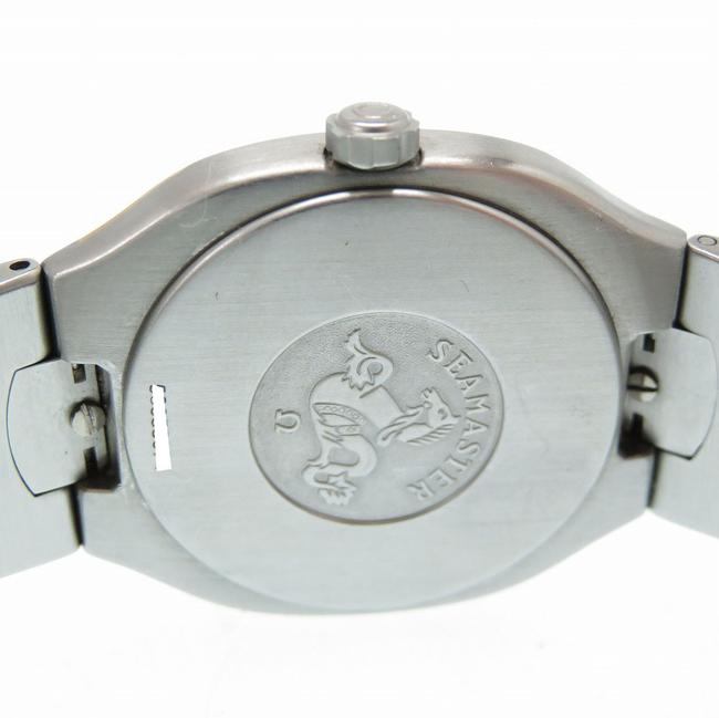 Omega Seamaster Polaris Combi Quartz K18yg Gray Dial Mens Watch