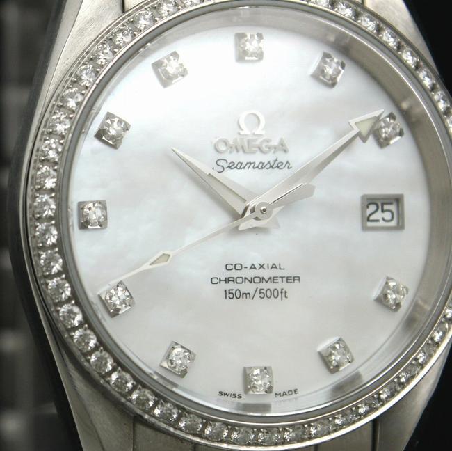 Omega Seamaster Aqua Terra 36mm Diamond Bezel D 11p Shell Dial 2509.75 2509 75 Watch