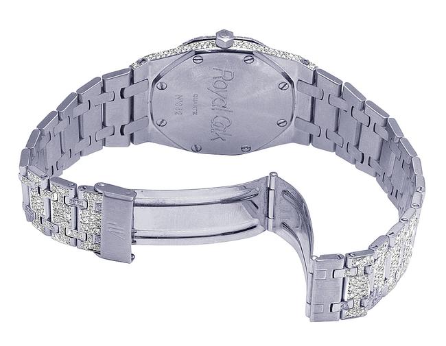 Audemars Piguet Ladies Stainless Steel Royal Oak 35mm Pink Mop Dial Diamond 12.5 Ct Watch