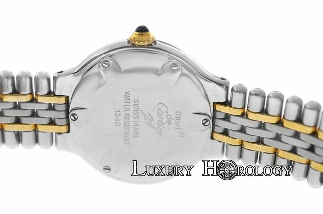 Cartier Ladies Must De 21 1340 Bullet Bracelet 18k Yellow Gold 28mm Watch