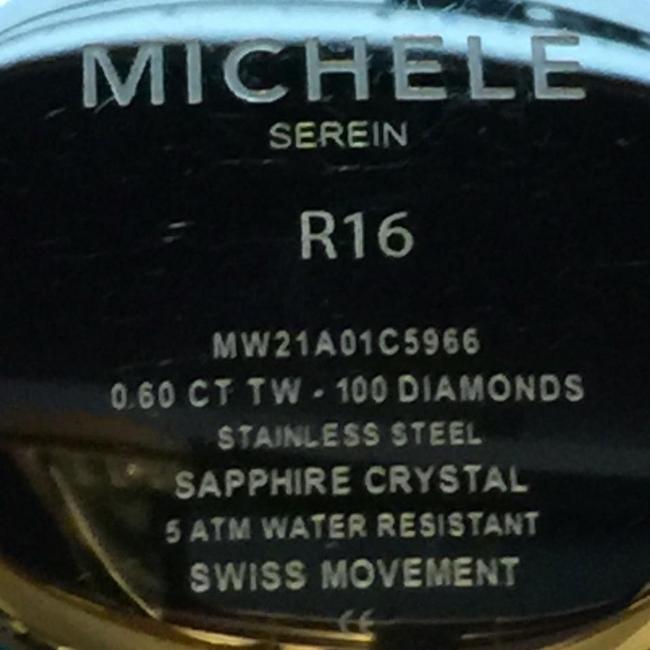 Michele Gold Silver Womens Serein Swiss 100 Diamonds Face Mw21a01c5966 Watch