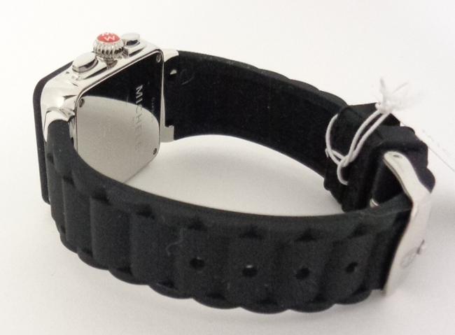 Michele Black/Silver Jelly Mww06l000002 Womens Square Bean Chrono Bracelet New Watch