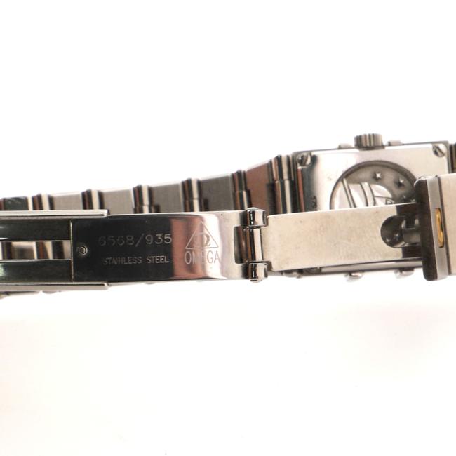 Omega White Constellation Carre Quartz Stainless Steel with Mother Of Pearl Watch