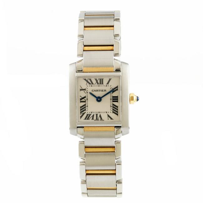 Cartier Tank Francaise Ladies Stainless Steel K18 Gold Watch