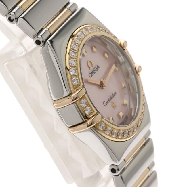 Omega 1368.73 Constellation Mini Bezel Diamond Stainless Steel Ss K18pg Ladies Watch