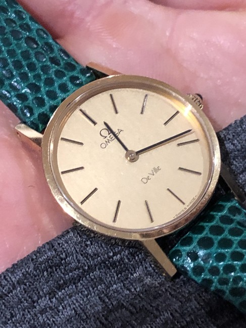 Omega Gold Green De Ville Vintage Ladies 1960s Watch