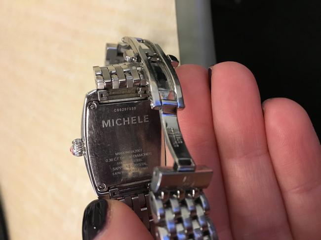 Michele Pave Diamond Silver Womens urban Petite With Watch