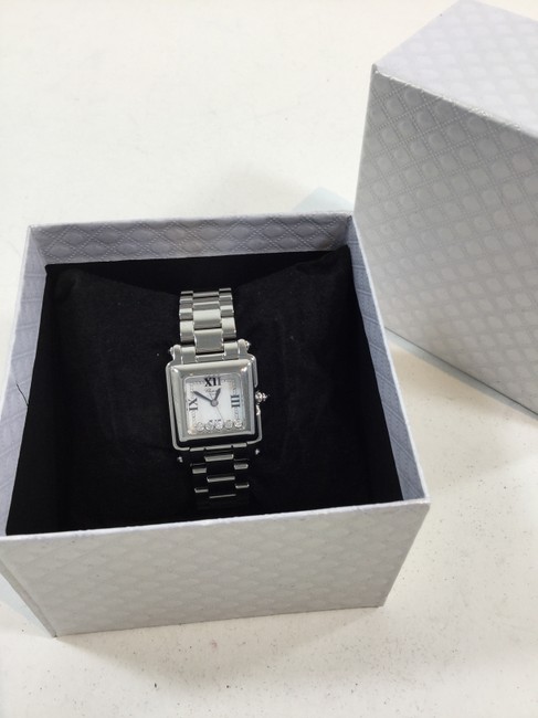 Chopard Silver Happy Sport Diamond Steel Quartz Ladies Watch
