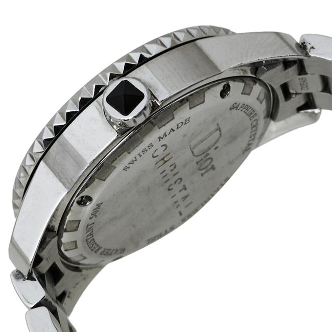 Dior Black Diamonds Stainless Steel Christal Cd113115m001 Quartz Womens Wristwatch 34 Mm Watch