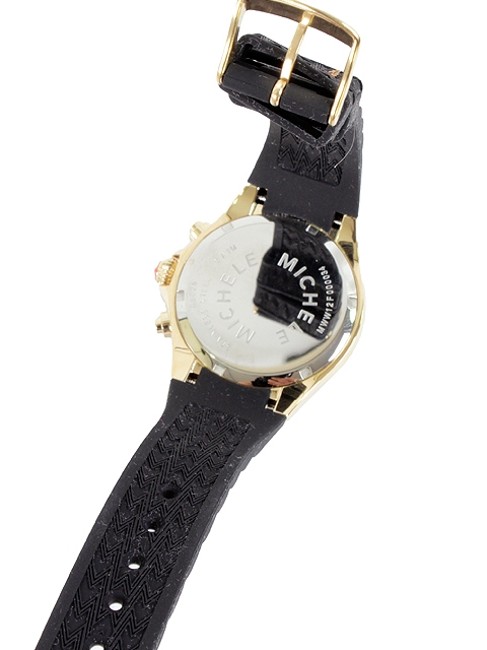 Michele Gold Black Jelly Tahitian Bean Large Tone Dial Watch