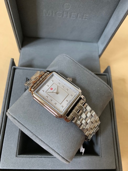 Michele Silver Deco Ii Mop Mww06x000026 Watch