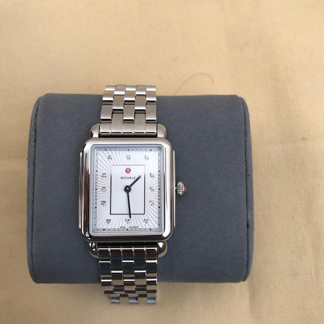 Michele Silver New Deco Ii Mop Mww06x000026 Watch