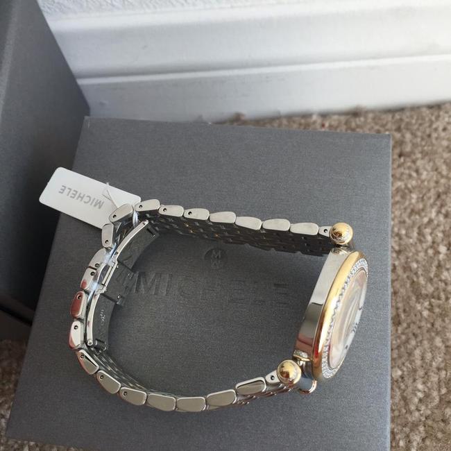 Michele Gold/ Silver Caber Diamond Mop Two Tone Watch