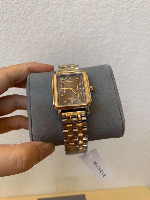 Michele Multicolor Deco Ii Two-tone Diamond Accent Mww06x000033 Watch