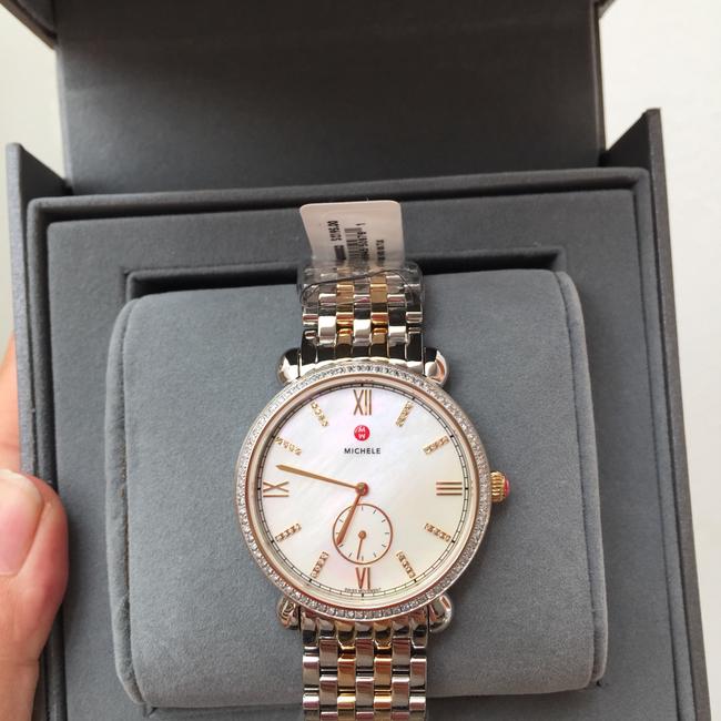 Michele Gold/ Silver Gracile Two Tone Diamond Mww26a000003 Watch