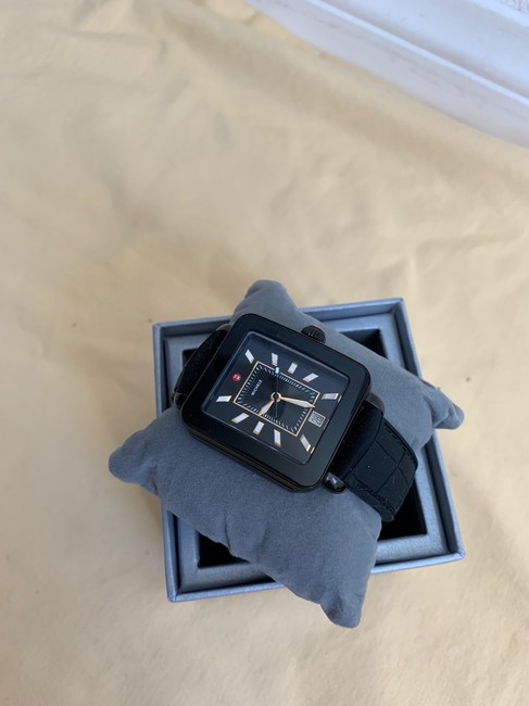 Michele Black New Deco Sport Blackout- Embossed Silicone Mww06k000012 Watch