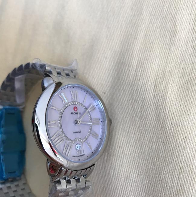 Michele Silver/ Lavender serein 16 Mop Dial Diamond Mw21b00a0062 Watch